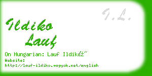 ildiko lauf business card
